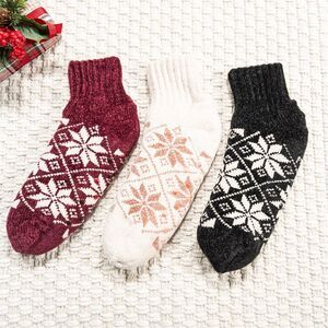 Snuggle Feet 3 Pack Women's Fair Isle Chenille Sherpa-Lined Booties Cozy Winter